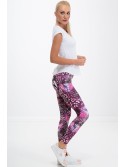 Amaranth sports leggings with patterns H1001 - Online store - Boutique